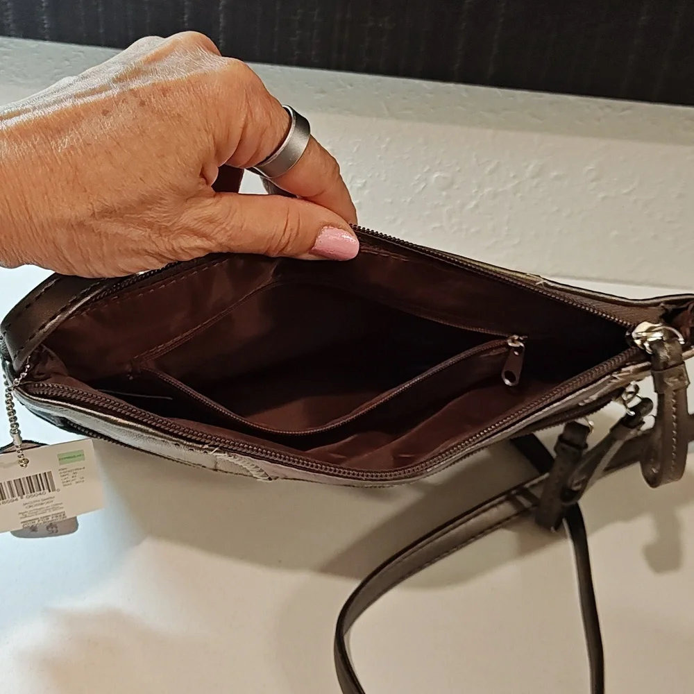 Jacklyn Smith Crossbody Bag - Vintage With Original Tag! Genuine leather - Picture 6 of 9